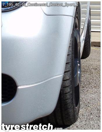 An example of tyre stretch: 195/40 R16 on 7.0J – CONTINENTAL