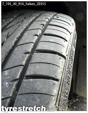 An example of tyre stretch: 195/40 R16 on 7.0J – FALKEN