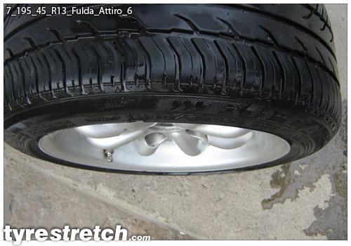 An example of tyre stretch: 195/45 R13 on 7.0J – FULDA