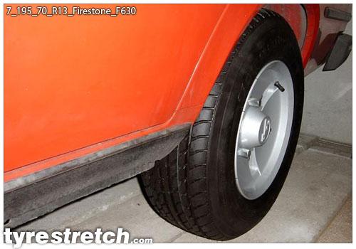 An example of tyre stretch: 195/70 R13 on 7.0J – FIRESTONE