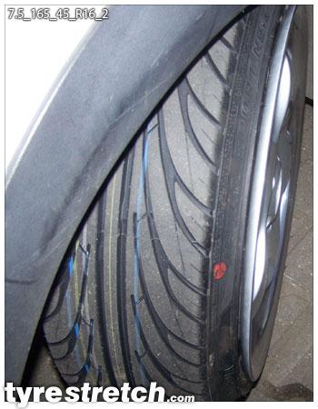 165/45 R16 on 7.5J
