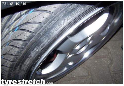 165/45 R16 on 7.5J