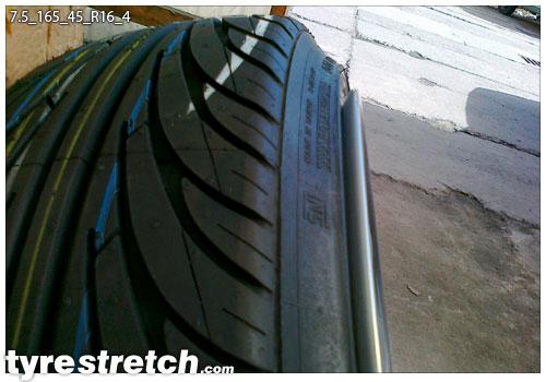165/45 R16 on 7.5J