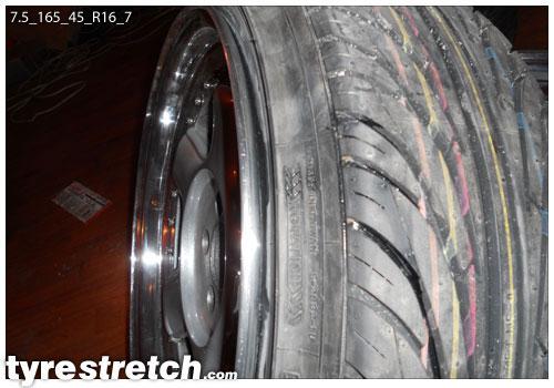 165/45 R16 on 7.5J