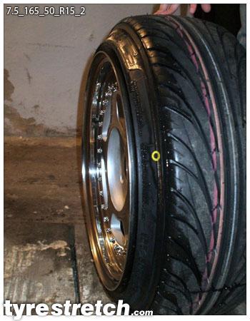 165/50 R15 on 7.5J