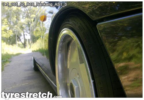 An example of tyre stretch: 165/50 R16 on 7.5J – NANKANG