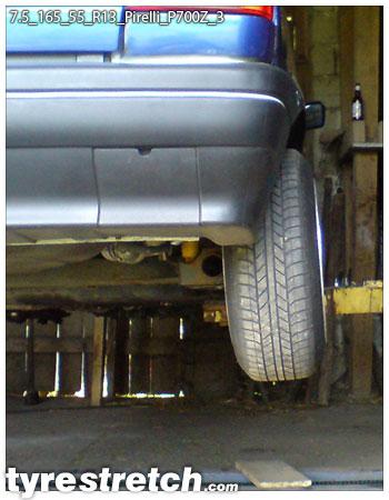An example of tyre stretch: 165/55 R13 on 7.5J – PIRELLI