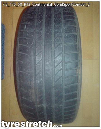 An example of tyre stretch: 175/50 R13 on 7.5J – CONTINENTAL