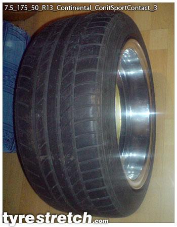 An example of tyre stretch: 175/50 R13 on 7.5J – CONTINENTAL