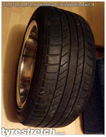 An example of tyre stretch: 175/50 R13 on 7.5J – CONTINENTAL