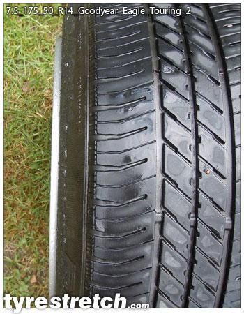 An example of tyre stretch: 175/50 R14 on 7.5J – GOODYEAR
