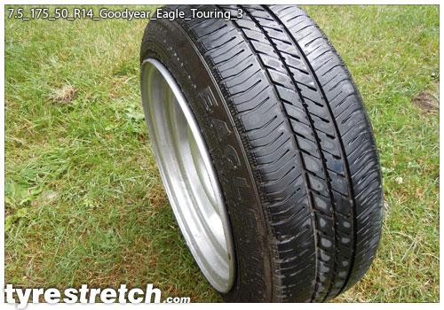 An example of tyre stretch: 175/50 R14 on 7.5J – GOODYEAR