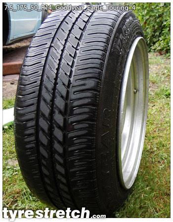 An example of tyre stretch: 175/50 R14 on 7.5J – GOODYEAR