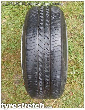 An example of tyre stretch: 175/50 R14 on 7.5J – GOODYEAR