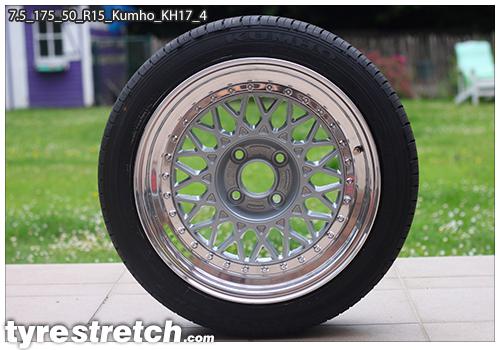 An example of tyre stretch: 175/50 R15 on 7.5J – KUMHO