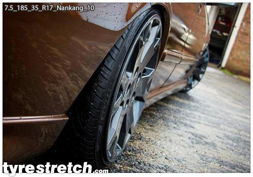 An example of tyre stretch: 185/35 R17 on 7.5J – NANKANG