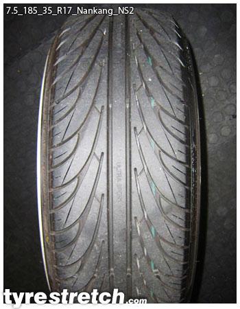 An example of tyre stretch: 185/35 R17 on 7.5J – NANKANG