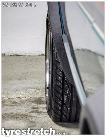 185/55 R14 on 7.5J