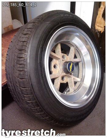 185/60 R14 on 7.5J