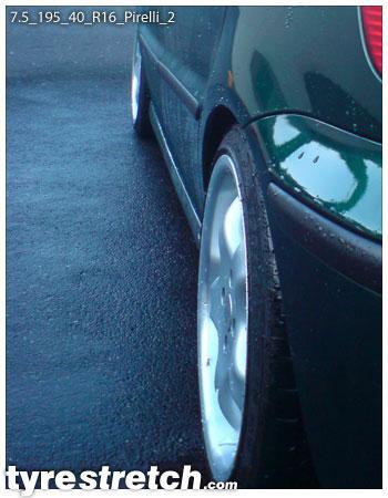 An example of tyre stretch: 195/40 R16 on 7.5J – PIRELLI