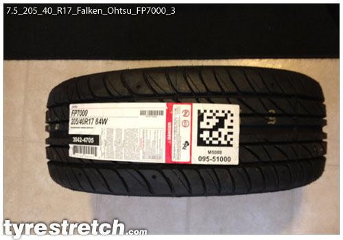 An example of tyre stretch: 205/40 R17 on 7.5J – FALKEN