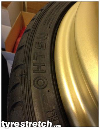 An example of tyre stretch: 205/40 R17 on 7.5J – FALKEN