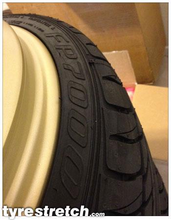An example of tyre stretch: 205/40 R17 on 7.5J – FALKEN