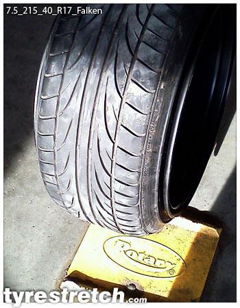An example of tyre stretch: 215/40 R17 on 7.5J – FALKEN