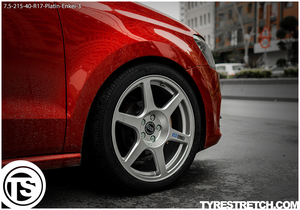 An example of tyre stretch: 215/40 R17 on 7.5J – PLATIN (ENKEI)