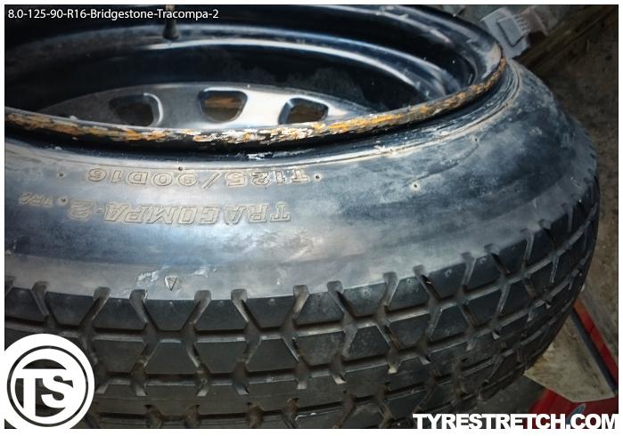 An example of tyre stretch: 125/90 R16 on 8.0J – BRIDGESTONE