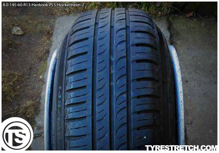 An example of tyre stretch: 145/60 R13 on 8.0J – HANKOOK (PLS)
