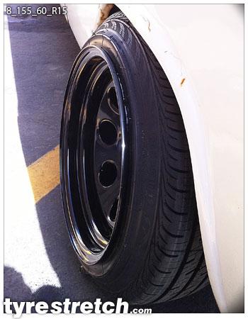 155/60 R15 on 8.0J