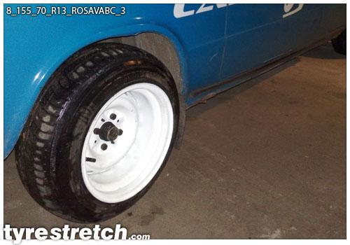 An example of tyre stretch: 155/70 R13 on 8.0J – ROSAVA