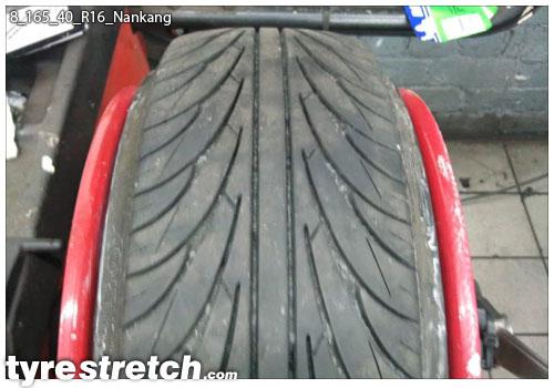 An example of tyre stretch: 165/40 R16 on 8.0J – NANKANG