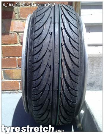 An example of tyre stretch: 165/40 R17 on 8.0J – NANKANG