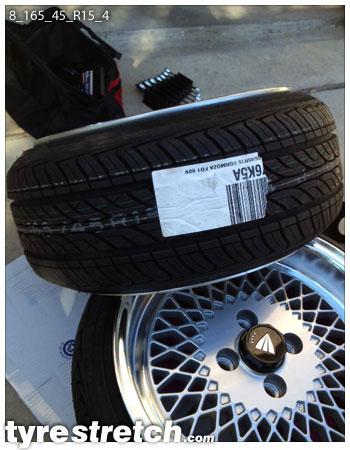 165/45 R15 on 8.0J