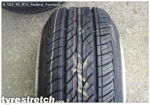 An example of tyre stretch: 165/45 R15 on 8.0J – FEDERAL