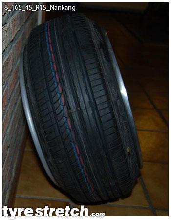 An example of tyre stretch: 165/45 R15 on 8.0J – NANKANG