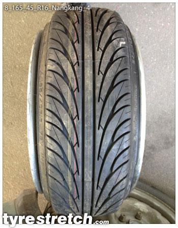 An example of tyre stretch: 165/45 R16 on 8.0J – NANKANG
