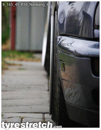 An example of tyre stretch: 165/45 R16 on 8.0J – NANKANG