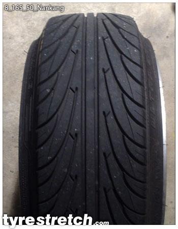 An example of tyre stretch: 165/50 R15 on 8.0J – NANKANG