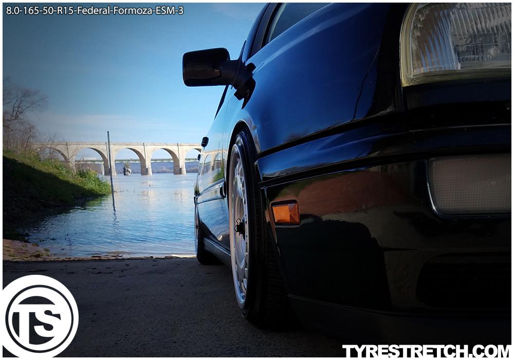 An example of tyre stretch: 165/50 R15 on 8.0J – FEDERAL (ESM)