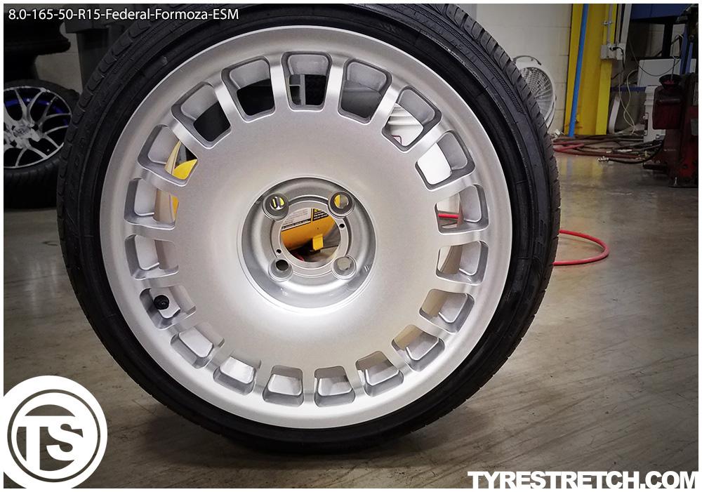 An example of tyre stretch: 165/50 R15 on 8.0J – FEDERAL (ESM)