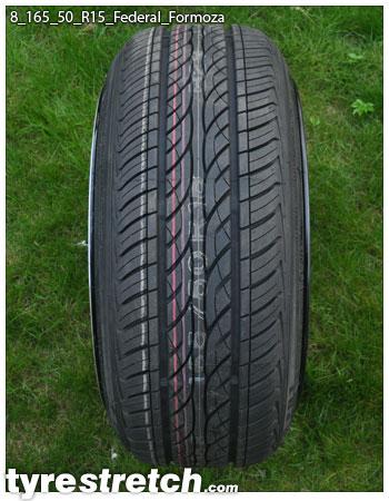 An example of tyre stretch: 165/50 R15 on 8.0J – FEDERAL