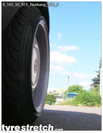 An example of tyre stretch: 165/50 R15 on 8.0J – NANKANG