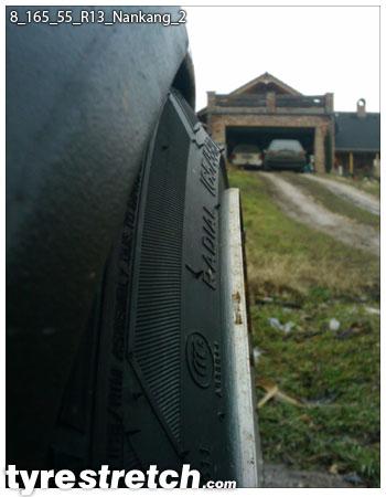An example of tyre stretch: 165/55 R13 on 8.0J – NANKANG
