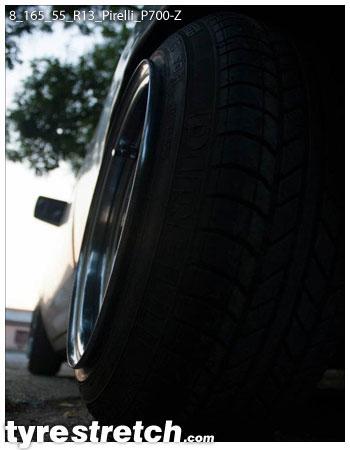 An example of tyre stretch: 165/55 R13 on 8.0J – PIRELLI