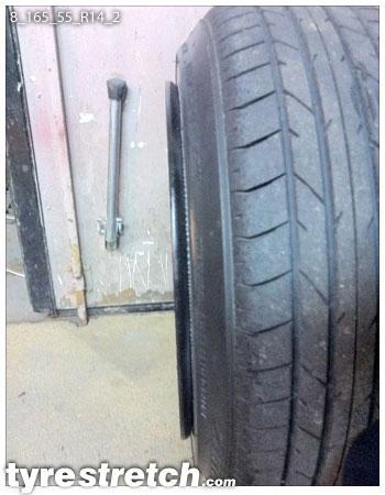 165/55 R14 on 8.0J