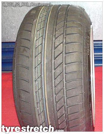 An example of tyre stretch: 175/50 R13 on 8.0J – CONTINENTAL