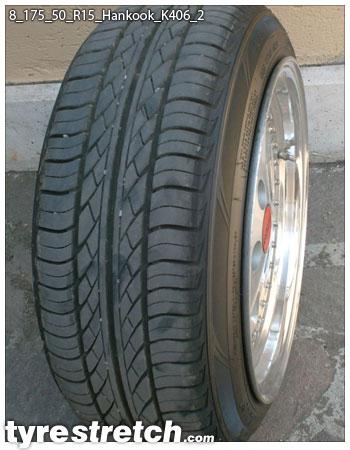 An example of tyre stretch: 175/50 R15 on 8.0J – HANKOOK